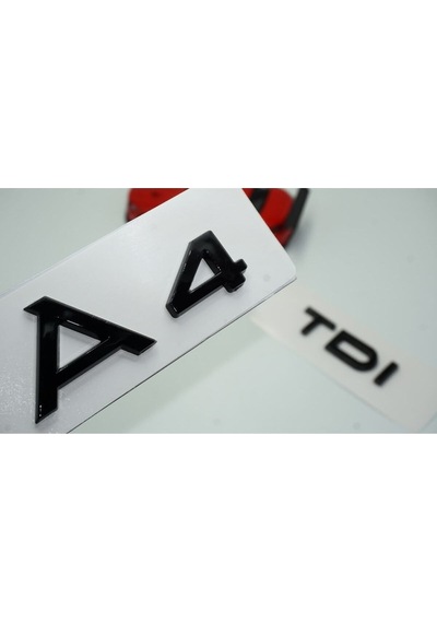 Audi A4 Tdi Parlak Siyah Abs 3m 3d Bagaj Yazı Logo