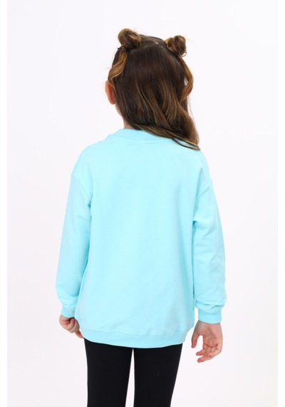 Toontoy Kız Çocuk Relax Fit Bisiklet Yaka Hafif Düşük Omuz Baskılı Sweatshirt - 2 İplik Su Yeşil Toontoy Kız Çocuk Relax Fit Bisiklet Yaka Hafif Düşük Omuz Baskılı Sweatshirt - 2 İplik Su Yeşil