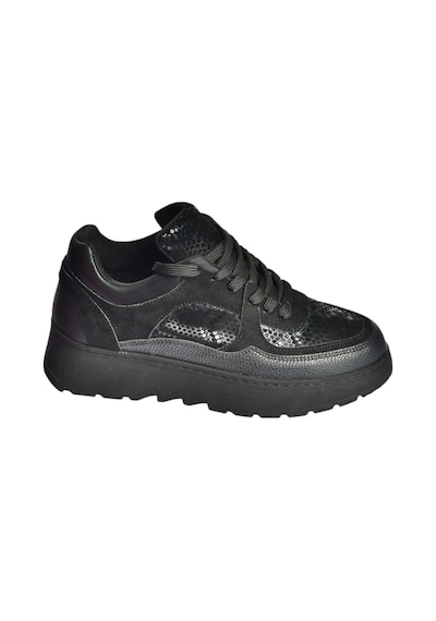 Fox Shoes V820720309 Siyah Kalın Tabanlı Spor Ayakkabı Sneakers Siyah