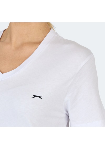 Slazenger KRISTEN I Kadın V Yaka Beyaz Tişört