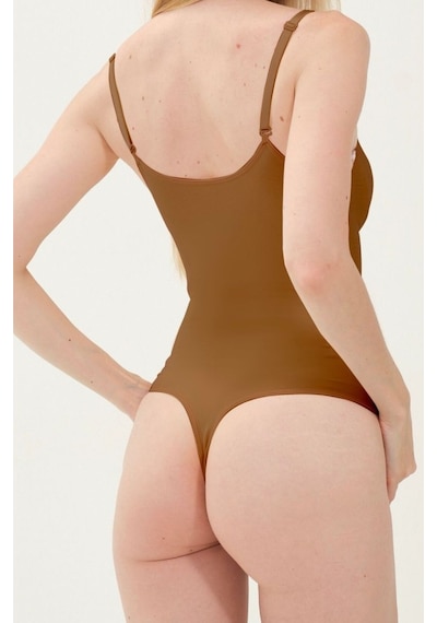 Mistirik Mimola Model 3 Bölge Etkili Örmekumaş Yapılı String Body Kahve Renk042 Kahve