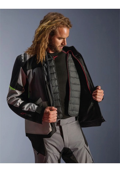 Alpinestars Andes V4 Korumalı Motosiklet Montu Gri Siyah Sarı