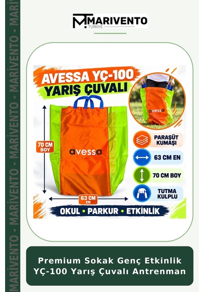 Premium Sokak Genç Etkinlik Yç-100 Yarış Çuvalı Antrenman Çok Renkli
