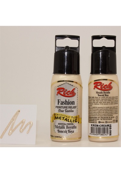 Boyutlu Boncuk Boya 060 Cc Metalik Krem 0000 Naturel