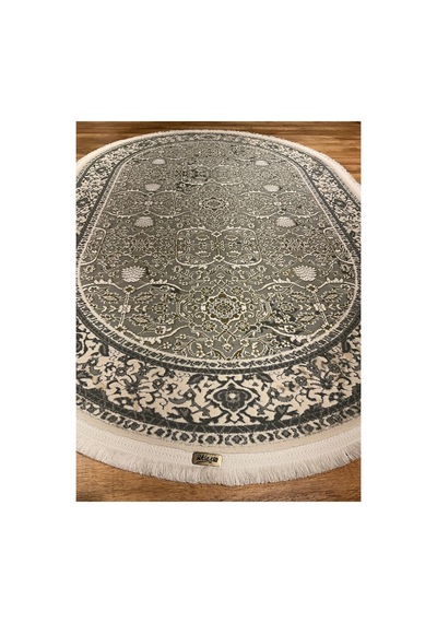 Girit Gr00a Gri Oval Halı Çok Renkli