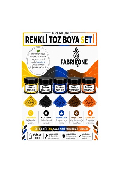 5'li Set Premium Parafin Soya Wax Toz Mum Boyası Hobi Seti - 5 Cc Sarı, Siyah, Mavi, Kahverengi, Turuncu Bkfab5srsmkht5g Karışık