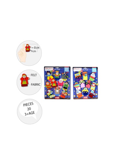 2 Set - 20 Parça Tox Masal Kahramanları Ve Taşıtlar Parmak Kukla