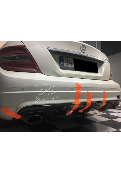 Mercedes W204 C180 Makyajsız Difüzör Plastik Arka Difizör