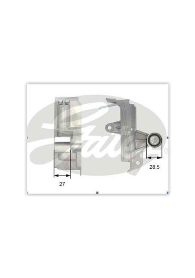 GATES T43028 Eksantrik Gergi Rulmanı Kütüklü - Tıtresım Amort Passat 96-05 -A4 00-08 1.8T 2.0