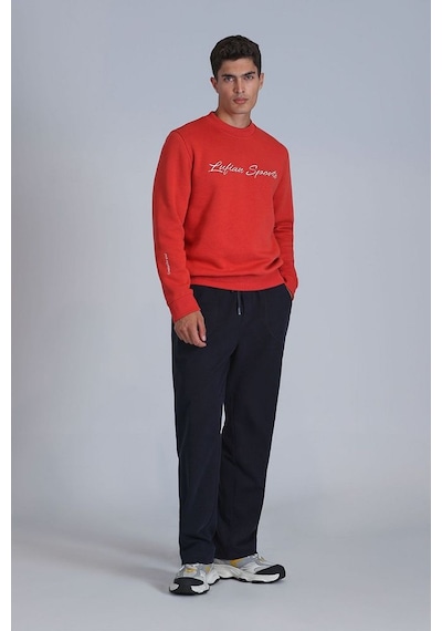 Lufian Erkek Loved Sweatshirt 112030137 Açık Kırmızı Açık Kırmızı