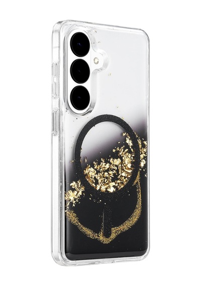 Onegif Samsung Galaxy S26 Lotus Simli Magsafe Kapak - Siyah - Siyah