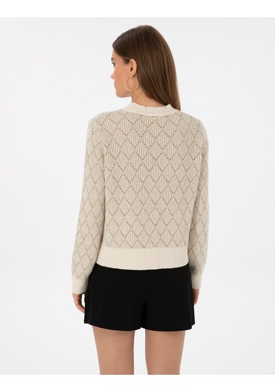 Pierre Cardin Kadın Ekru Hırka Triko 50310988-vr019 Ekru