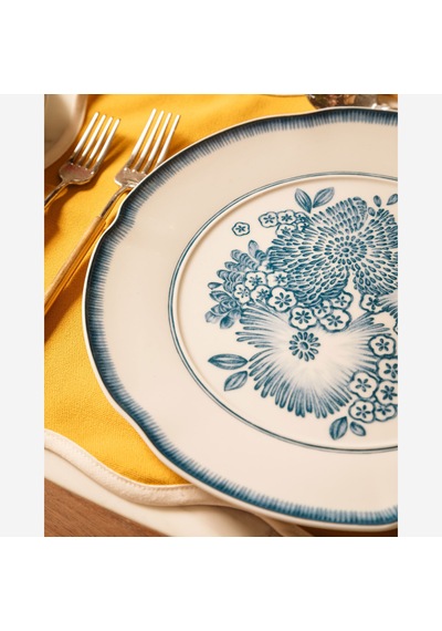 Mavi Porselen Yemek Tabağı 29 Cm
