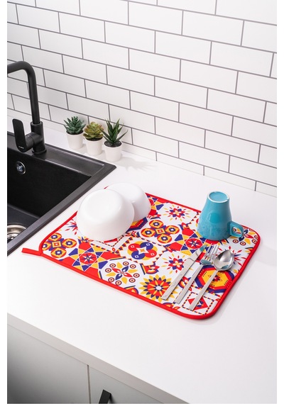 Printex Bulaşık Matı Süper Emici Bulaşık Kurutma Örtüsü 45x36cm Katlanabilir Bulaşık Matı Spain Sili Diğer