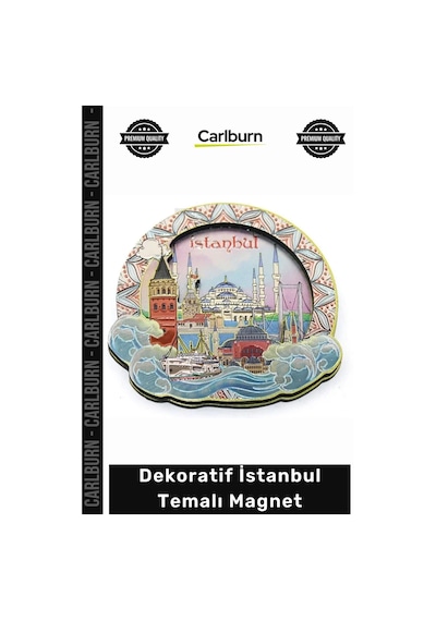 Magnet Kaliteli Dekoratif Turistik Hediyelik Eşya Buzdolabı Süsü Tasarım İstanbul Temalı Magnet