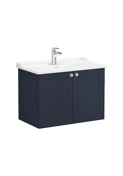 VitrA Root Classic Kapaklı Lavabo Dolabı 80 Cm Mat Lacivert Klasik Lavabo Dahil 68727 Diğer VitrA Root Classic Kapaklı Lavabo Dolabı 80 Cm Mat Lacivert Klasik Lavabo Dahil 68727 Diğer