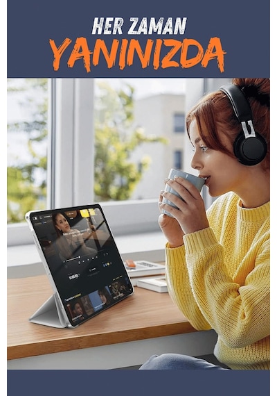 Apple Uyumlu iPad Air 13 İnç M2 Çipli 2024 Akıllı Smart Cover Tablet Kılıfı A2898/a2899/a2900 Tablet Kılıfı