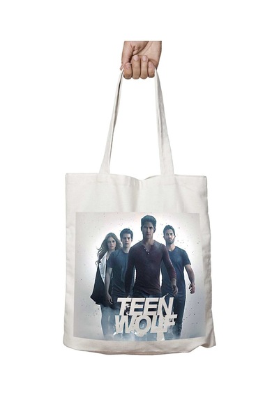 Art Hediye Teen Wolf Yabancı Dizi İki Tarafı Kalıcı Baskılı Yıkanabilir Çanta Çok Renkli