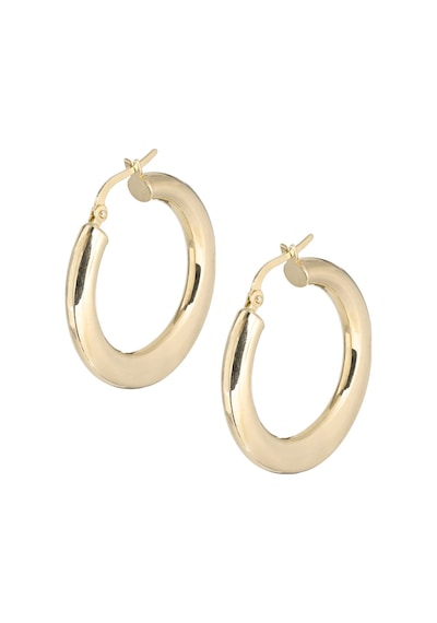 Düz Yassı Model Altın Halka Küpe  64029756