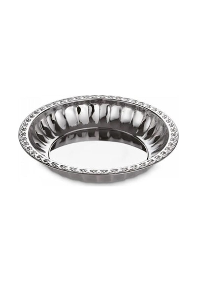 430 Paslanmaz Çelik Salata Meyve Tabağı Mısır Kasesi 24 Cm Derinlik 4cm Gümüş