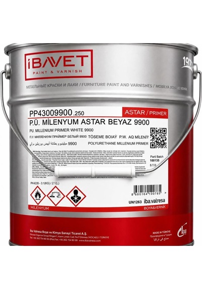 İbavet Poliüretan Milenyum Astar 18+6 Kg Beyaz 24 KG