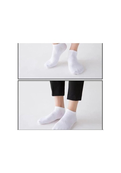 Black Swallow Erkek Pamuklu Yarım Bilek Beyaz Patik Çorap 12 Li Paket