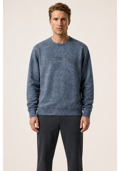 Redline Rummi Desenli Kışlık Yeni Sezon Erkek Regular Fit Sweatshirt Füme