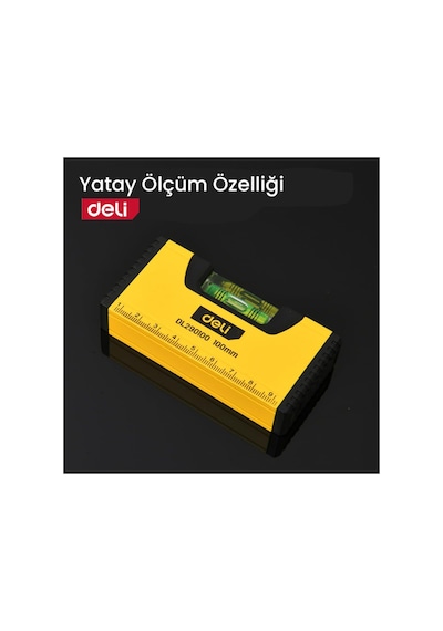 2'si 1 Arada Lazer Mesafe Ölçer Ve Şerit Metre 100mm Mini Su Terazisi