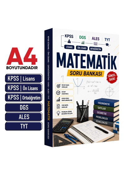 Kpss-dgs-ales-tyt Matematik Soru Bankası Ösym Tarzında Yeni Nesil Sorular Güncel Baskı