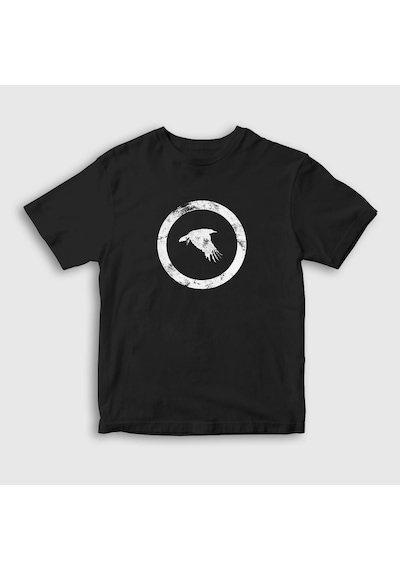 Presmono Unisex Çocuk Bird Katatonia T-shirt Siyah
