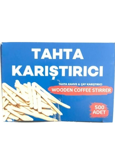 Tahta Çay Karıştırıcı Ahşap Çay Karıştırıcısı 500 Lü 4 Paket Pppp 11 X 18 Cm