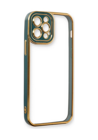 Cosmotex Newface Apple iPhone Uyumlu  12 Pro Max Kılıf Liva Lens Silikon - Yeşil