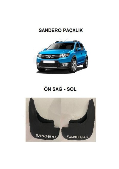 Dacia Sandero Paçalık Tozluk Çamur 2 Parça Ön 2012 2020