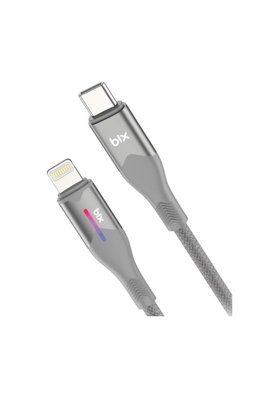Bix BX04CL Type-c To Lightning 27w Şarj Data Kablosu 1 M Gri