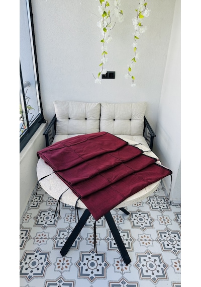 Bahçe Balkon Takımı Minder Kılıfı 1 Adet Bordo