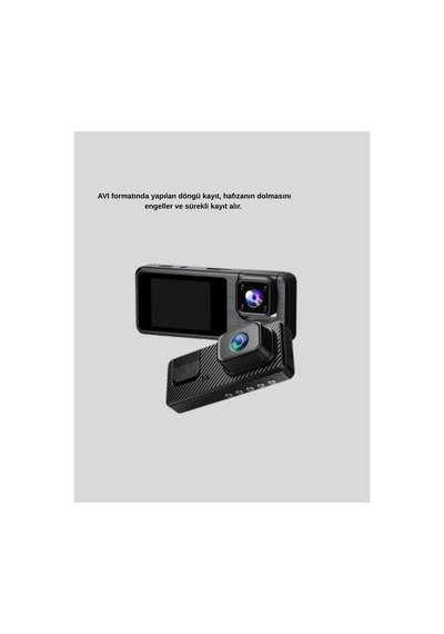 Astraltech 3 Kameralı Araç Dvr 1080p Ön + Hd Arka + İç Kamera Döngü Kayıt 2 Ekran