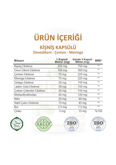 Gökçek Şifa Kişniş 60 Kapsül