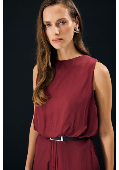 Sateen Colin Bluz - Bordo-137316