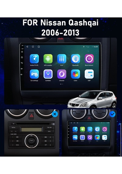Nissan Qashqai 2006-2014 Android Multimedya 9 İnc Hd Ips 2/32GB
