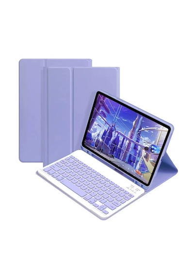 Microcase Apple Uyumlu iPad 9. Nesil 10.2 İnch Tablet Bluetooth Klavyeli Standlı Kılıf - Bkk4 Klavyeli Kılıf