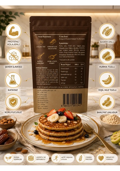 Biorenza Kolajenli Proteinli Pankek Toz Karışımı 3 Lu Paket 3 100 G