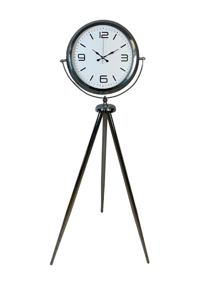 Büro Ev Ofis Dekoru İçin 150x45cm Krom Metal Modern Tripod Ayaklı Saat Diğer