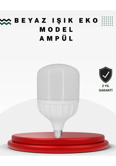 Acil Durumlara Uygun Şarjlı Torch Led Ampul 30 Watt Çok Renkli
