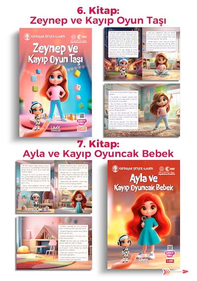 Umy Yayınları Kaybolan Şeyler Ajansı 10'lu Kitap Seti - Çocuklar İçin Problem Çözme Ve Dikkat Geliştiren Hikayeler