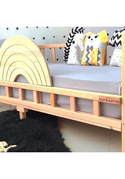 Markaawm Markaawm Gökkuşağı Montessori Yatak 90X190 Çocuk Karyola Akçaağaç