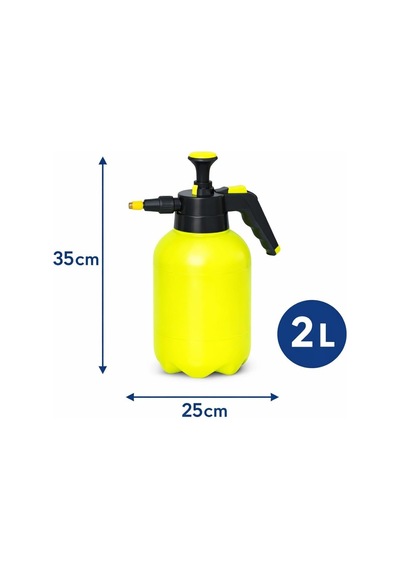 Basınçlı Bahçe Spreyi 2 Litre, El Pompalı İlaçlama Ve Sulama Püskürtücüsü, Ayarlanabilir Nozul, Çok Amaçl Genel
