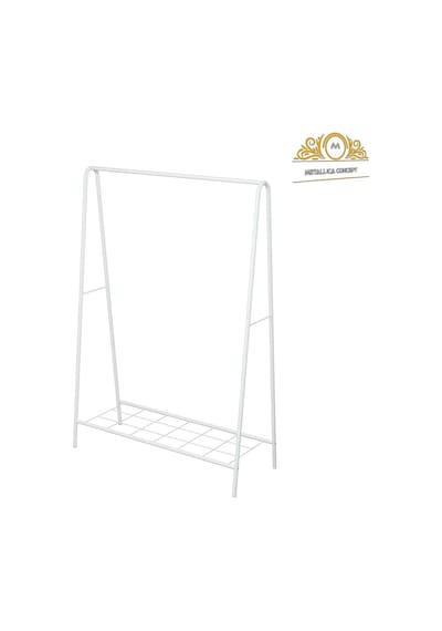 Oval Telli Beyaz Butik Askısı Konfeksiyon Askılık Elbise Askılığı Beyaz