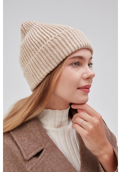 Derikem Basic Şık Standart Lüks Unisex Tiftik Bere Bej