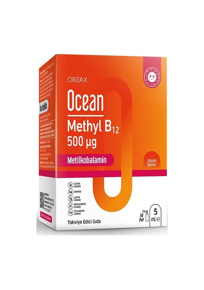 Ocean Methyl B12 Metilcobalamin 500µg 5ml Dilaltı Sprey