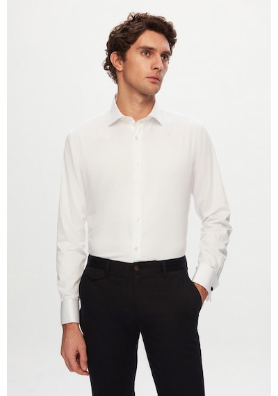 D'S Damat Ds Damat Slim Fit Beyaz Düz Gömlek 5he02sg00024m 801